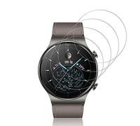 J&D Compatibile per Huawei Watch GT2 Pro Pellicola Protettiva, 4 Confezioni Vetro Temperato Non Piena Copertura HD Chiaro Vetro Protezione Schermo per Watch GT2 Pro