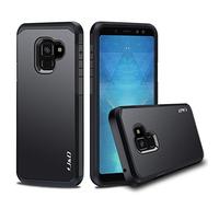 J&D Compatibile per Samsung Galaxy A8 2018 Cover, [Protezione Robusta] [Armatura Sottile] Ibrida Antiurta Protettiva Rigido Custodia per Galaxy A8 2018 - [Non per Galaxy A8 Plus 2018] - Nero
