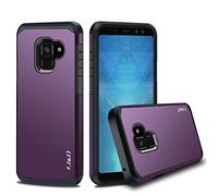 J&D Compatibile per Samsung Galaxy A8 2018 Cover, [Protezione Robusta] [Armatura Sottile] Ibrida Antiurta Protettiva Rigido Custodia per Galaxy A8 2018 - [Non per Galaxy A8 Plus 2018] - Viola