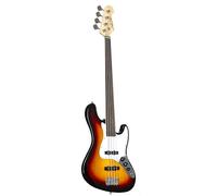 J & D JB Fretless Bass (3-Tone Sunburst) - Basso elettrico a 4 corde