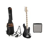 J & D JB Vint 5-String BK + Rumble - Set di bassi elettrici-Set