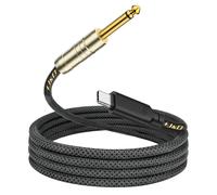 J&D USB C to 6,35 mm 1/4 inch TS Cavo Audio per Chitarra, Registrazione Audio, Basso, Cavo Microfono per Pianoforte Elettronico Compatibile con iPhone 16/17 Series, Galaxy S24/S25, 1 m