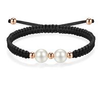 J.Endéar JENDEAR Bracciale Intrecciati Donna Ragazza, Bracciale Amicizia, Bracciale Corda, Bracciale Perle, Bracciali Yoga, Regali Gioielli Donna