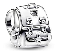 J.Fée 1 Pezzo Charms per Bracciali Ciondoli per Collane in 925 Argento Sterling, Ciondoli a Braccialetti, Adatto a Braccialetti e Collane, Ciondolo Forma di Zainetto Scolastico, Regalo Donna