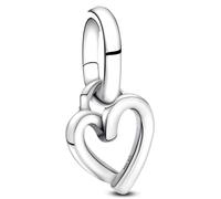 J.Fée 1 Pezzo Charms per Bracciali Ciondoli per Collane in 925 Argento Sterling, Ciondoli a Braccialetti, Adatto a Braccialetti e Collane, Ciondolo Cuore Traforato, Regalo Donna
