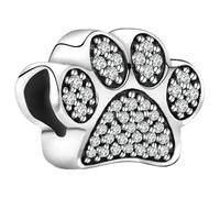 J.Fée 1 Pezzo Charms per Bracciali Ciondoli per Collane in 925 Argento Sterling, Ciondoli a Braccialetti, Adatto a Braccialetti e Collane, Ciondolo Forma di Artiglio con Zirconi, Regalo Donna