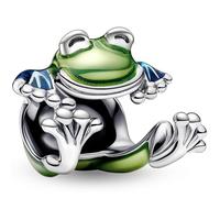 J.Fée 1 Pezzo Charms per Bracciali Ciondoli per Collane in 925 Argento Sterling, Ciondoli Braccialetti, Adatto a Braccialetti e Collane, Ciondolo a Forma di Rana Rampicante, Regalo Donna