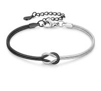 J.Fée 2PCS Bracciali Coppia Bracciale Amicizia Bracciale Donna Argento 925 Bracciali Amicizia Donna, Braccialetti Donne Oro, Regali di Coppia Regalo Amica Regalo Fidanzato Regali Mamma San Valentino