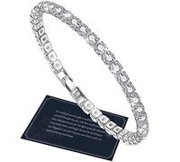 J.Fée 4MM Bracciale Tennis Argento, Tennis Bracciale Donna e Uomo con 5A Sparkle Zircone Regalo Donna Regalo Uomo