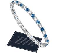 J.Fée 4MM Bracciale Tennis Argento, Tennis Bracciale Donna e Uomo con 5A Sparkle Zircone Regalo Donna Regalo Uomo