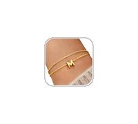 J.Fée Bracciale con Iniziali per Donna, Bracciale Donna Argento 925 e Bracciali Donna Oro 14K,Regalo Donna Regalo Amica Regali per Lei