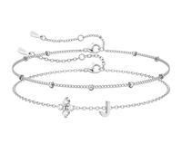 J.Fée Bracciale Donna con Iniziali Bracciale Iniziali Bracciali Donna Argento 925 Bracciali Argento,Regalo Donna Regalo Amica Regali Fidanzata J