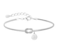 J.Fée Bracciale Nodo con Iniziali per Donna e Uomo Bracciale Argento 925 | Bracciale Donna Argento 925 e Bracciali Donna Oro 14K,Regalo Donna Uomo Regalo Amica Coppia Regali per Lei