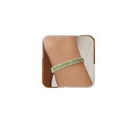 J.Fée Bracciale Tennis Donna, Bracciale Donna Argento 925 in Argento Con 4 File di Zircon, 19CM Verde Bracciali Tennis Uomo/Donne, Gioielli Regalo Donne e Uomo per Natale, Regalo Festa Della Mamma