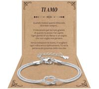 J.Fée Bracciali Coppia, Nodo Bracciale Argento 925, Ragazza Regalo Coppia
