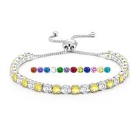 J.Fée Regali Per Lei Regalo Donna, Tennis Bracciale Donna Argento 925 Bracciale Argento 925 Bracciali Tennis Gioielli Regalo Per Lei,06