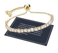 J.Fée Regalo per Lei Regalo Donna, Bracciale Donna Argento 925 con 5A Sparkle Zircone Bracciale Tennis Bracciali Argento Bracciali Donna Argento Gioielli Donna Regali Donna per Mamma Lei