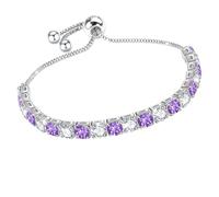 J.Fée Regalo per Lei Regalo Donna, Bracciale Donna Argento 925 con 5A Sparkle Zircone Bracciale Tennis Bracciali Argento Bracciali Donna Argento Gioielli Donna Regali Donna per Mamma Lei