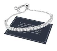 J.Fée Regalo per Lei Regalo Donna, Bracciale Donna Argento 925 con 5A Sparkle Zircone Bracciale Tennis Bracciali Argento Bracciali Donna Argento Gioielli Donna Regali Donna per Mamma Lei