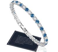 J.Fée Tennis Bracciale Donna Argento Bracciale Tennis Donna Bracciali Argento Bracciali Regalo Festa Della Mamma,19.5