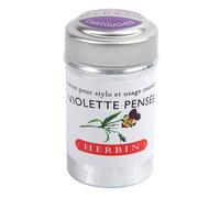 J. Herbin Inchiostro per penna stilografica - 1 barattolo da 6 cartucce - Violette Pensee