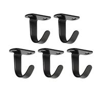 J Hooks, Heavy Duty Bracket Set, Thicken Organizer Hanger, 5-Piece Wall Mount Design, Space-Saving Storage Solution, for Bathroom Closet Kitchen Cabinet Hat Bag Coat Purse Clothes Use