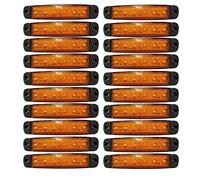 J/J 20x 24V SMD 6 LED Luce Ingombro Arancio Indicatore Laterale Per Camion Lkw E Mark Omologati E13