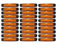 J/J 30 x Luci Posizione Arancio Laterale 6 Led 12v Indicatori Luce Ingombro 12 volt Auto Rimorchio Van Bus E Mark Omologati E13