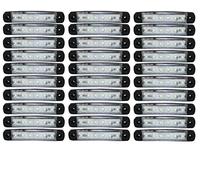 J/J 30 X Segnalatore Luce Ingombro Bianco 6 Led Smd 24v 24 Volt Fanale Laterale Tuning Cabina Luce Perimetrale Per Camion Barca Rimorchi Mezzi Agricoli Lkw E Mark Omologati E13