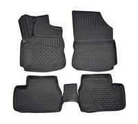 J&J AUTOMOTIVE | 3D Tappeti Tappetini Auto in TPE Gomma su Misura per dal 2014, con Bordo Alto, Nero, Antiscivolo, Inodore