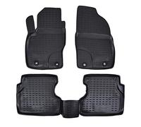 J&J Automotive | 3D Tappeti Tappetini Auto In TPE Gomma Su Misura Per Focus 2 II 2005-2010, Con Bordo Alto, Nero, Antiscivolo, Inodore