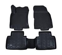 J&J Automotive | 3D Tappeti Tappetini Per Auto In TPE Gomma Premium Su Misura Per X-Trail T30 2001-2007, Bordo di 4cm, Nero, Inodore, Set 4 Pz