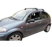 J&J Automotive | Deflettori D'Aria Antiturbo Per C3 2002-2009, Set di 4 Pz, Nero, Antivento, Antipioggia, Fume' Oscurati