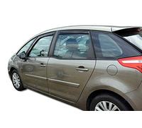 J&J Automotive | Deflettori D'Aria Antiturbo Per C4 Picasso 2006-2013, Set di 4 Pz, Nero, Antivento, Antipioggia, Fume' Oscurati