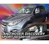J&J AUTOMOTIVE | Deflettori d'Aria Antiturbo per Discovery Sport dal 2014, Set di 2 Pz, Nero, Antivento, Antipioggia, Fume' Oscurati
