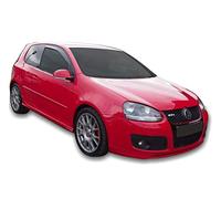 J&J Automotive | Deflettori D'Aria Antiturbo Per Golf 5 V 3-Porte 2003-2009, Set di 2 Pz, Nero, Antivento, Antipioggia, Fume' Oscurati
