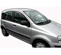 J&J Automotive | Deflettori D'Aria Antiturbo Per Panda 2003-2012, Set di 2 Pz, Nero, Antivento, Antipioggia, Fume' Oscurati