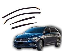 J&J Automotive | Deflettori D'Aria Antiturbo Per Tipo 5-Porte SW Wagon dal 2015, Set di 4 Pz, Nero, Antivento, Antipioggia, Fume' Oscurati