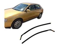 J&J AUTOMOTIVE Deflettori d'Aria per Audi A3 8L 3-Porte 1996-2003, Set da 2 Pezzi, Nero Fumé Oscurato Heko