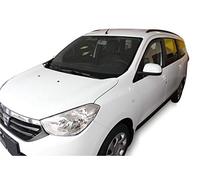 J&J AUTOMOTIVE Deflettori d'Aria per Dacia Dokker 2012-2021, Set da 2 Pezzi, Nero Fumé Oscurato Heko