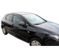 J&J AUTOMOTIVE Deflettori d'Aria per Seat Ibiza 4 6J 5-Porte Berlina 2008-2017, Set da 2 Pezzi, Nero Fumé Oscurato Heko