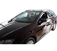 J&J AUTOMOTIVE Deflettori d'Aria per Seat Leon 3 St Wagon 2012-2020, Set da 4 Pezzi, Nero Fumé Oscurato Heko