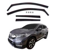 J&J AUTOMOTIVE | GP Deflettori d'Aria Antiturbo Adatti per CR-V 5 V 2018-2022, Set di 4 Pz, Nero, Antivento, Antipioggia, Fume' Oscurati, Aerodinamico