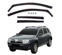 J&J AUTOMOTIVE | GP Deflettori D'Aria Antiturbo Adatti Per Duster 2010-2017 Set di 4 Pz Nero Antivento Antipioggia Fume' Oscurati Aerodinamico