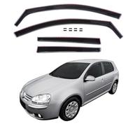 J&J AUTOMOTIVE | GP Deflettori d'Aria Antiturbo Adatti per Golf 5 V 5-Porte Berlina 2003-2009, Set di 4 Pz, Nero, Antivento, Antipioggia