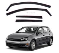 J&J AUTOMOTIVE | GP Deflettori d'Aria Antiturbo Adatti per Golf 6 VI 5 Porte Berlina 2008-2013 Set di 4 Pezzi Anteriore E Posteriore Nero Antivento Antipioggia Fume' Oscurati Aerodinamico