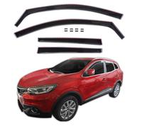 J&J AUTOMOTIVE | GP Deflettori d'Aria Antiturbo Adatti per Kadjar dal 2015 Set di 4 Pezzi Anteriore E Posteriore Nero Antivento Antipioggia Fume' Oscurati Aerodinamico