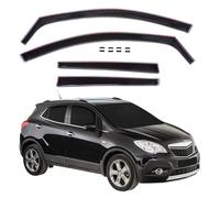 J&J AUTOMOTIVE | GP Deflettori d'Aria Antiturbo Adatti per Mokka/Mokka X 2012-2020 Set di 4 Pz Nero Antivento Antipioggia Aerodinamico