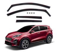 J&J AUTOMOTIVE | GP Deflettori d'Aria Antiturbo Adatti per Sportage QL QLE 2016-2021 Set di 4 Pz Nero Antivento Antipioggia Aerodinamico