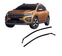 J&J AUTOMOTIVE HEKO Deflettori per Dacia Sandero/Stepway dal 2021, 2 pezzi | 2 deflettori HEKO per Dacia Sandero/Stepway, PMMA 3 mm, fumé, canale del finestrino.
